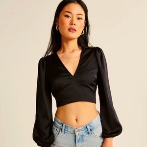 Abercrombie long sleeve cropped top